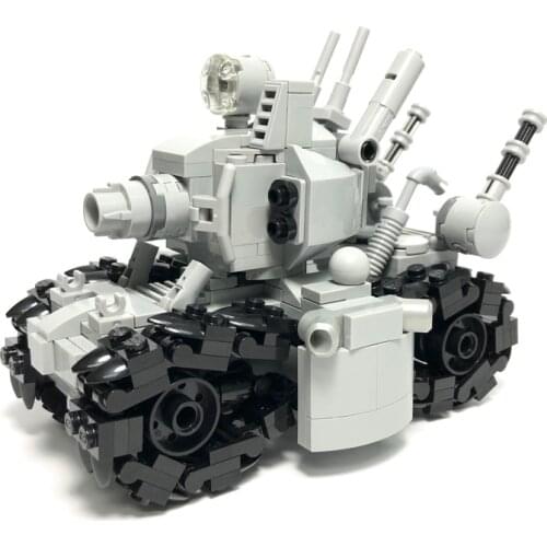MOC Action Figure Metal Slug Tank Super Vehicle 001 Building Blocks Bricks Assembled DIY Model Toys Educational For Kids Gift