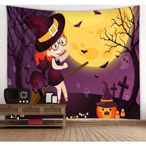 Pumpkin Halloween Tapestry Indian Mandala HippieTapestry Wall Hanging Bohemian Gypsy Psychedelic Tapiz Witchcraft Tapestry