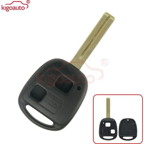 Kigoauto Remote key shell 2 button for Lexus Toy48 short key blade ES350 IS250 IS350 SC430 2005 2006 2007 2008