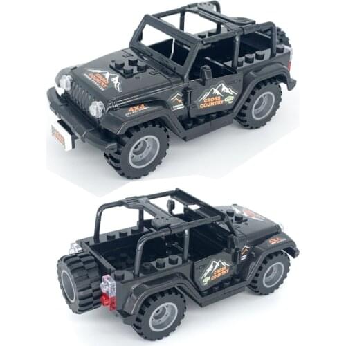 City Creator Jeeped Wranglers Car Off Roader Building Blocks Kits Bricks Set Classic Technic Model Kids Toys For Children Gift