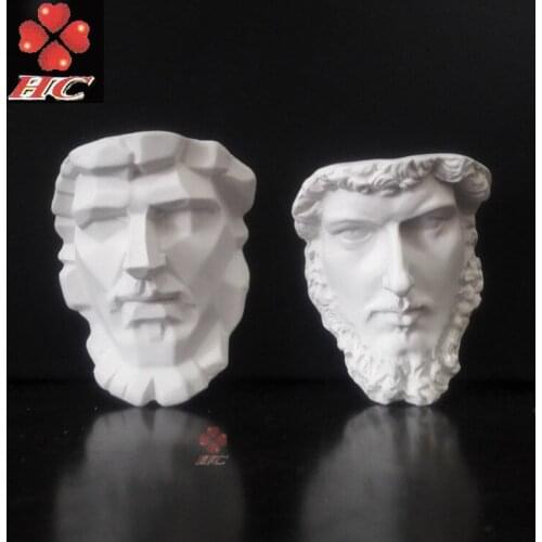 5cm Tall Alexander Lucius Big Face Mini Small Resin Statue European Character Ornaments Desktop Decoration Art Teaching Aids