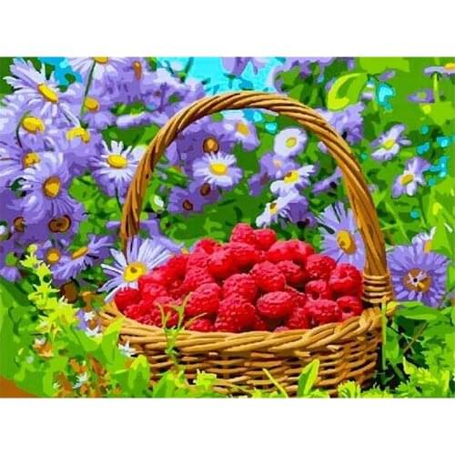 Fruit Printed 11CT Cross-Stitch DIY Embroidery Kit DMC Threads Handicraft Handiwork Craft Needlework Floss Needle