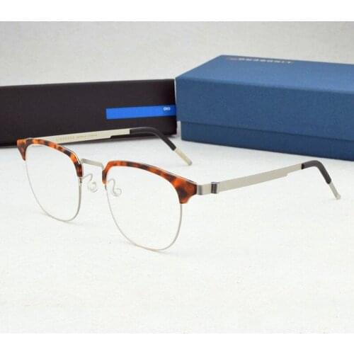 Brand Titanium optical glasses frame mens 2020 myopia computer Square eye glasses frames for men Denmark spectacle frames 9843