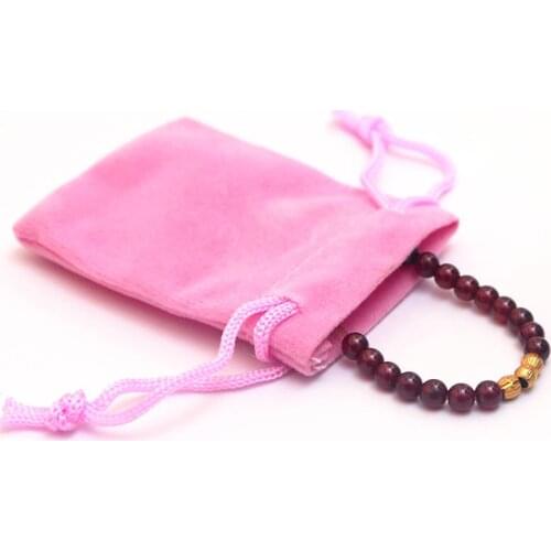 Wholesale 100pcs/lot 5x7cm Pink Velvet Bag Mini Jewelry Bag Favor Charms Jewelry Packaging Bags Velvet Drawstring Pouch Gift Bag