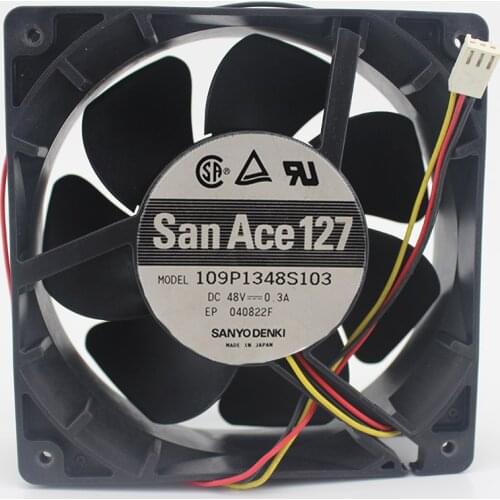 Original 109P1348S103 48V 0.3A 12038 12.7CM three-wire cooling fan