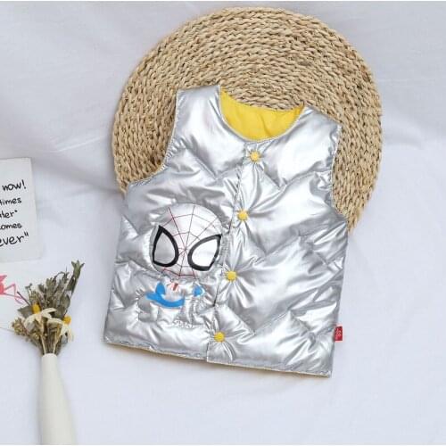 Autumn and Winter Baby Cotton Vest Kids Cartoon Warm Waistcoats Toddler Boy and Girl Winter Clothes