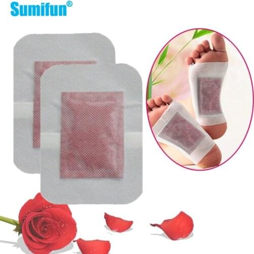 1pcs Herbal Rose Foot Detox Plaster Treat Insomnia help Sleep Body Relax Pads Feet Toxins Patch Improve blood circulation