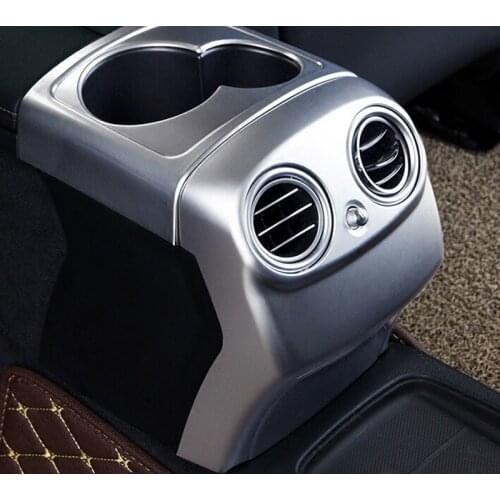 For Mercedes Benz E Class W213 2016 2017 Car-Styling ABS Chrome Rear Row Armrest Box AC Vent Cover Trim Car Accessories