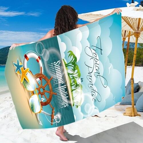 Rectangular Beach Towel Sand Free & Quick Dry Microfiber Beach Blanket Lounge Cover for Adults Kids Outdoor 150*75CM