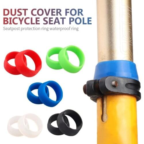 Mountain Bicycle Road Bike Seat Post Rubber Ring Dust Cover Cycling Silicone Waterproof Protector Bike Seatpost Protective
