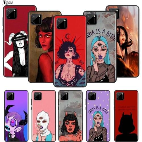 Sexy Devil Woman For OPPO Realme 2 3 3i 5 5S 5i 6 6S 6i 7 7i Narzo 10 20 Pro Global Silicone Black Soft Phone Case