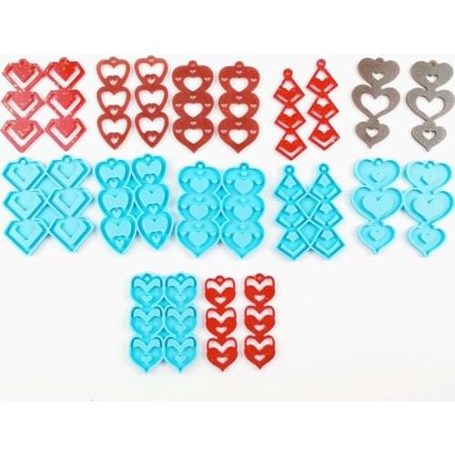 DIY Earrings Pendant Epoxy Resin Mold Keychain Casting Silicone Mold For Jewelry Crafts Making Tools