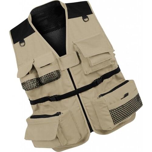 Multi Pocket Mesh Vest Photography Hunting Fishing Jacket Gilet Outdoor Hiking Camping Travel Waistcoat Shooting Adjustable Vest