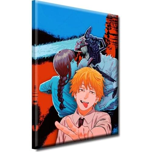 Modern Decoration Anime Chainsaw Man Posters Prints Art Painting For Home Decor Living Wall Art Posters Canvas Painting wall art