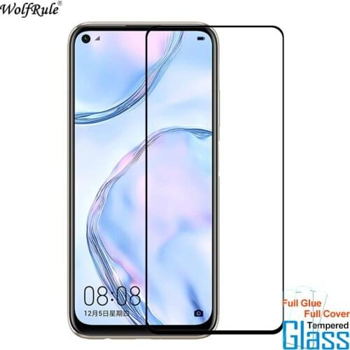 Glass For Huawei P40 Lite Screen Protector Full Glue Cover Tempered Glass For Huawei Nova 6 SE Glass Protective Phone Film