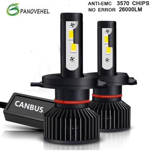2PCS Canbus 26000LM 110W H7 LED Headlight H1 H4 H8 H11 9005 9006 Hb3 9004 9007 H13 9012 Led Bulb Turbo Lamp For Car 12V 6000K