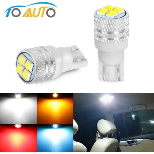 2pcs W5W LED T10 LED Bulbs Auto Car Lights 194 168 6000K White License Plate Bulb Reading Wedge Dome Interior Lamp Turn Lamp 12V
