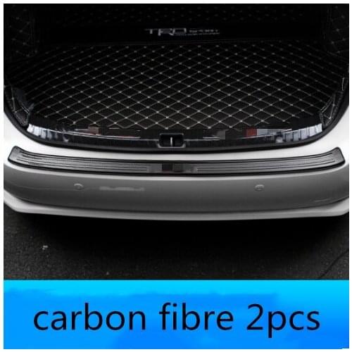 For Toyota Corolla 2019 2020 2021 Inner & Outer Rear Bumper Protector Sills Stainless Steel /carbon fibre Internal Car styling