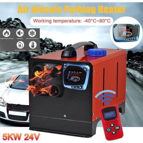 All In One 5KW Integration Four Holes Car Air Diesels Parking Heater 12/24V LCD Screen Switch Car Heater With Remote Control