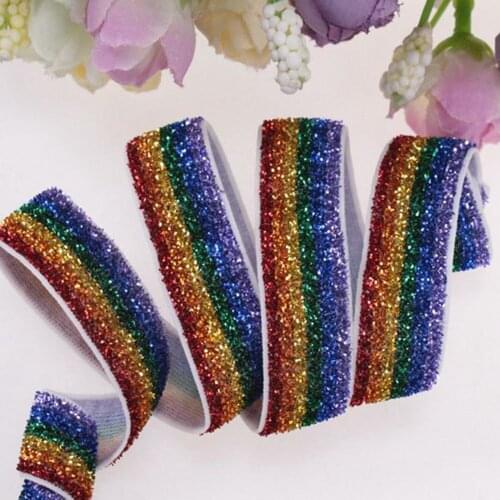 5/8" frosted glitter elastic M-039 for accessaries, 150yards/roll