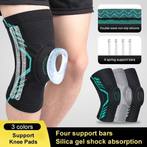 1pc Knee Pad Sleeve Thermal Compression Leg Support Bandage Protector For Weight Lifting Basketball