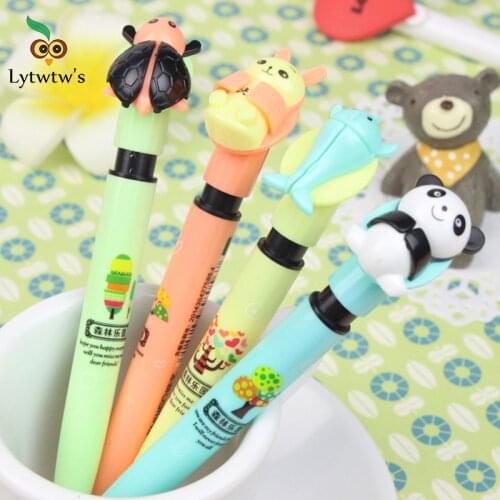 1 Piece Lytwtws Kawaii 0.5mm Forest Animal Panda Rabbit Dolphin Mechanical Cartoon Automatic Pencils Stationery Student Gifts