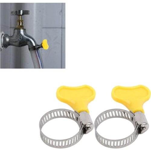 10pc / Lot Homebrew Pipe Clamp Fit 10mm ~ 32mm Tube Plastic Handle Stainless Steel Butterfly Hose Clamp