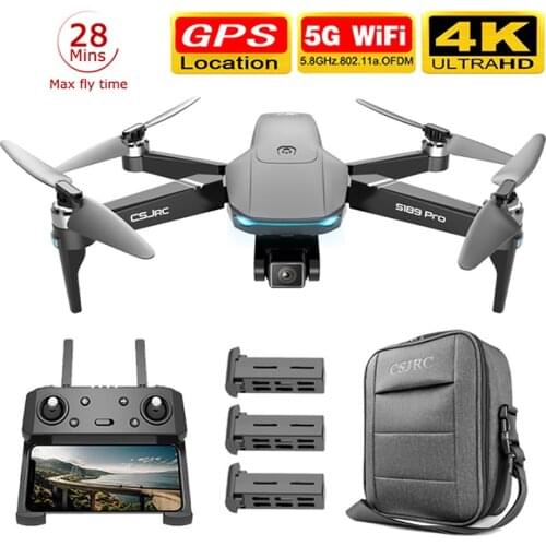 2021 New S189 pro drone 4k gps 5g WiFi rc quadcopter with brushless motor vision positioning flight 30 minutes rc distance 1Km