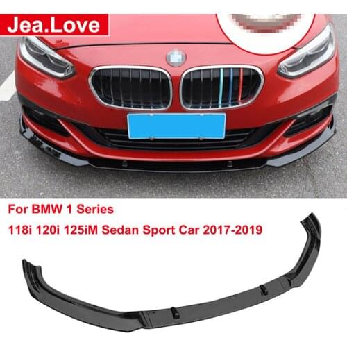 3 PCS/set Carbon Fiber Front Lip Bumper Small Body Modification Kit For BMW 1 Series 118i 120i 125iM Sedan Sport Car 2017-2019