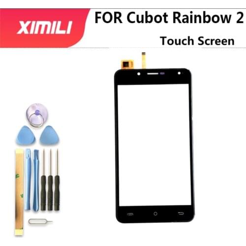 5.0 inch Touch screen 100% New For Cubot Rainbow 2 Touch Screen Digitizer Sensor Front Outer Glass Lens For Cubot Rainbow2 Parts