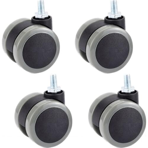 1/5/10 pcs 50mm/60mm Dia Metal PU Office Silent Wheel Chair Swivel Casters Furniture Wheels with Screw