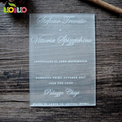 Fronsted acrylic card customzied text with box