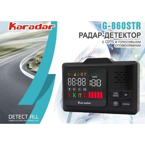 Karadar Car GPS anti radar detector 2 in 1 Police Speed GPS for Russian LED Display 360 Degree X K CT L with 2.4 inch display