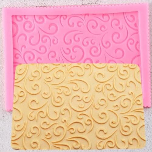 Baroque Relief Cake Border Silicone Molds Flower Lace Wedding Fondant Cake Decorating Tools Candy Clay Chocolate Gumpaste Moulds