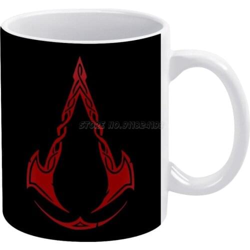 Assassins White Mug Coffee Mugs Girl Gift Tea Milk Cup Mugs Assassin Pc Ps4 Ps5 Xbox Xbox X Valhalla Valhalla Iran Vikings War