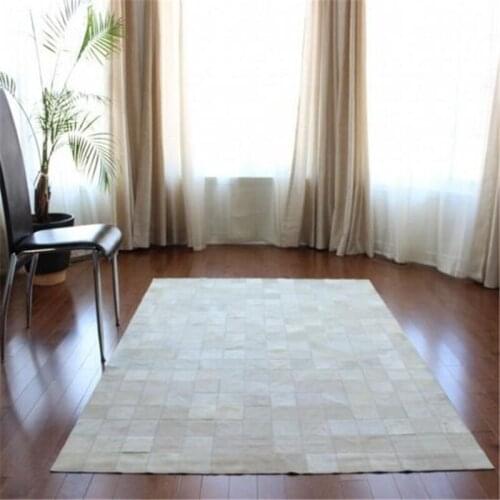 Pure white square stitching leather，custom size