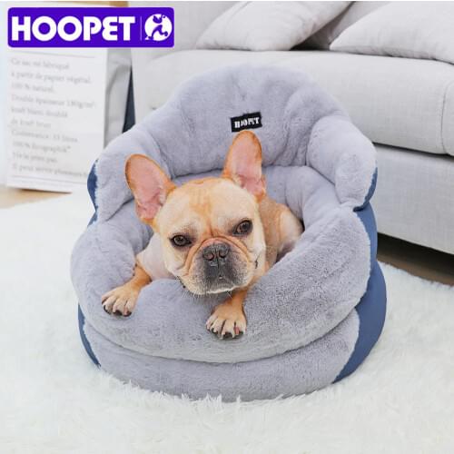 HOOPET Hand Wash Fiber Dog Bed Winter Warm Pet Heated House Small Puppy Kennel for Cats Sleeping Bag Nest