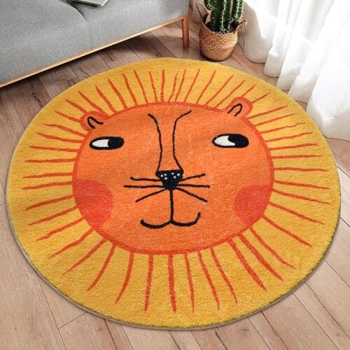 INS Kids Play Game Mats Round Carpet Rugs Mat Cotton Floor Carpet For Kids Room Decoration Baby Gifts