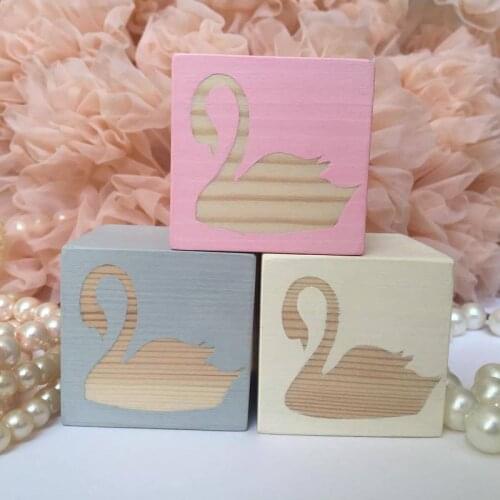 INS Nordic Swan Square Childrens Room Home Decoration Solid Wood Cartoon Baby Photo Props Childrens Products
