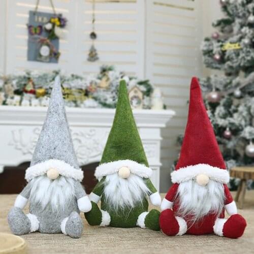Santa Faceless Doll 2020 Christmas Decorations For Home Merry Christmas Ornament Xmas Gifts Navidad Happy New Year 2021