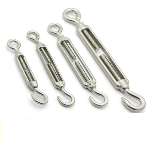 M6 US type stainless steel wire rope marine hardware 304 turnbuckles with eye and hook