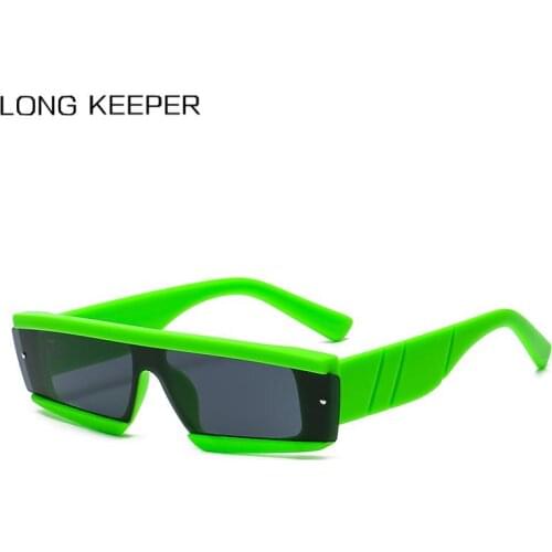 Fashion Rectangle Sunglasses Women Men Trendy Vintage Brand Designer Punk Sun Glasses Ladies Party Shades Colorful Eyewear UV400