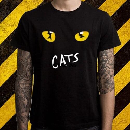 New CATS Broadway Musical Show Logo Mens Black T-Shirt Size S to 3XL
