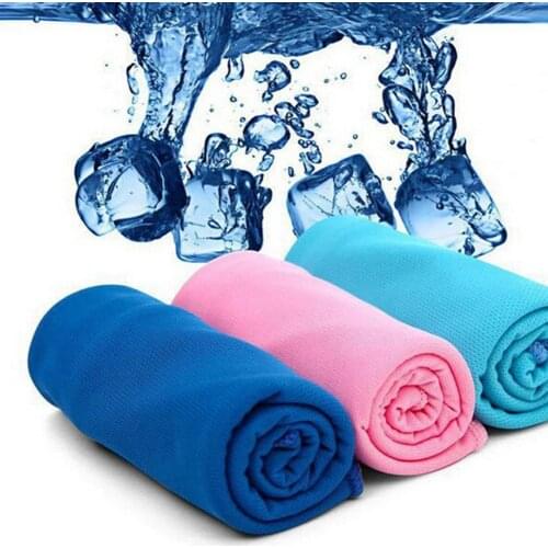 Bamboo Fiber Summer Cooling Towel 90*30cm Quick Dry Running Work Out Gym Chilly Pad