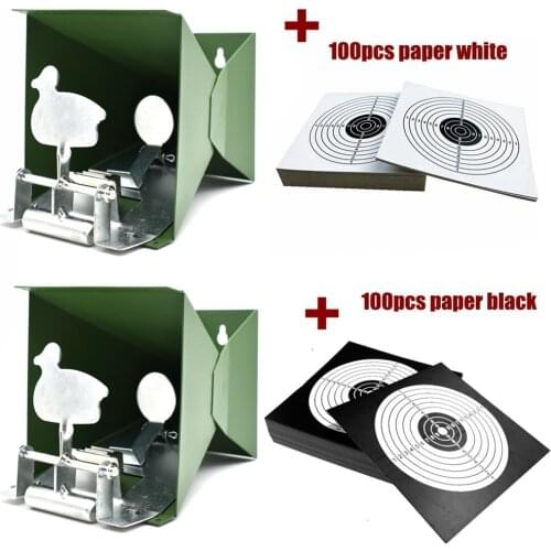 Hunting BB Trap Target with Heavy Steel Metal Design Airsoft Pellet Trap Catcher Bullet Trap Box with Bird Shooting Target