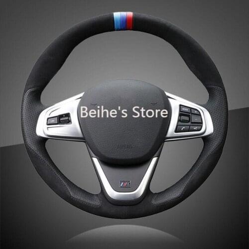 Artificial Black Leather Car Braid On Steering Wheel Cover for BMW 220i 218i 225