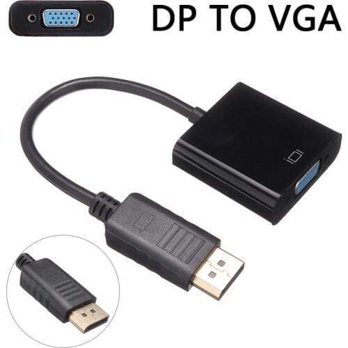 Display Port DP to VGA Adapter 1080P DP to VGA Cable Converter Adapter Male to Female For HDTV Monitor Projector