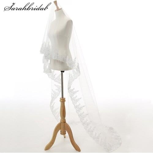 Свадебные кружевные фаты Sarahbridal China At AliExpress