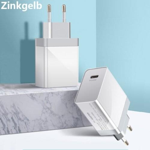 30W Wall PD Charger for iPhone XS Max XR X 8 Plus QC 3.0 Fast Charging Power Delivery Adapter for iPad Air Pro EU UK US Plug