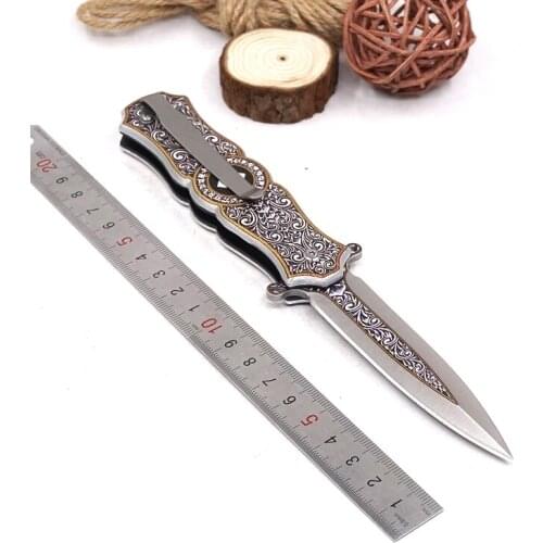 Folding Pocket Knife Camping Combat Hunting Knife Tactical Survival Knives EDC Outdoor Utility Rescue Multi Self-defense Tools